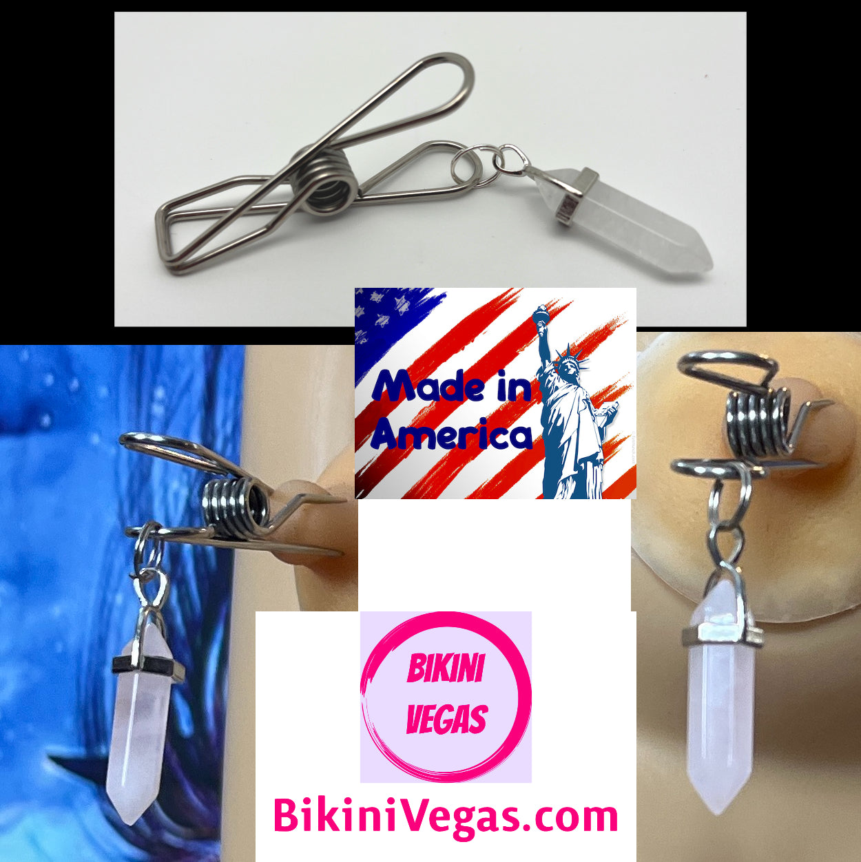 Pretty Quartz Body Clamps