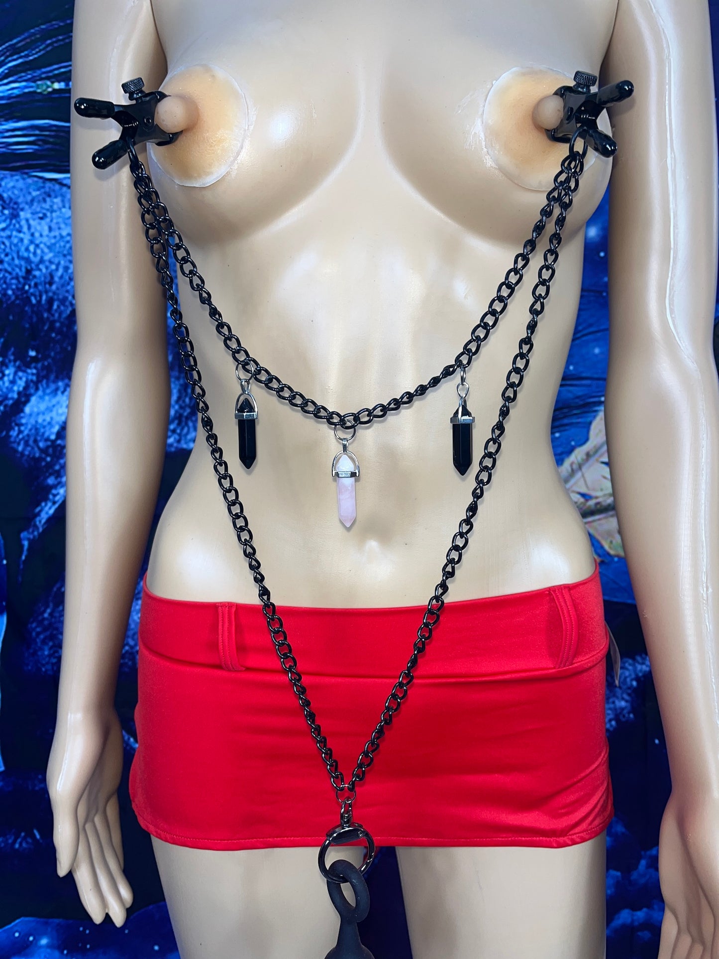 Kinky Quartz Bullnose Adjustable Nipple Clamps