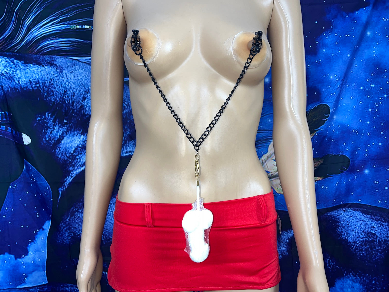 Bullnose Adjustable Nipple Clamps with a Mojito Cock Sucker