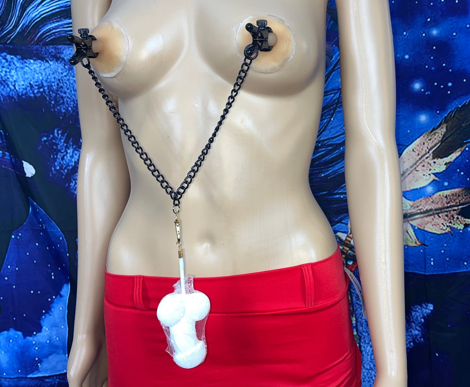Bullnose Adjustable Nipple Clamps with a Mojito Cock Sucker