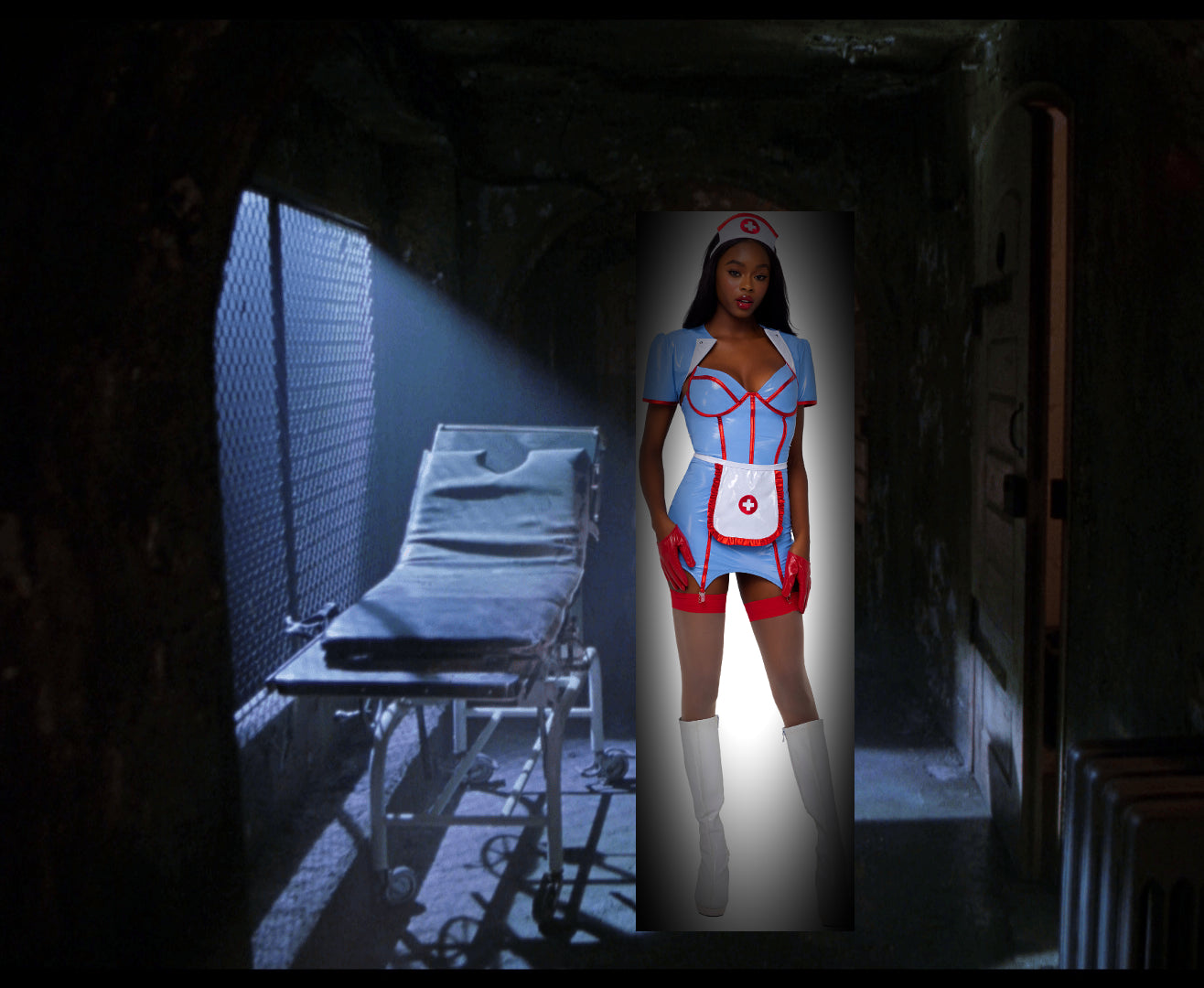 Ghost Nurse from the Mental Ward Costume by ROMA in Size S, M, or L