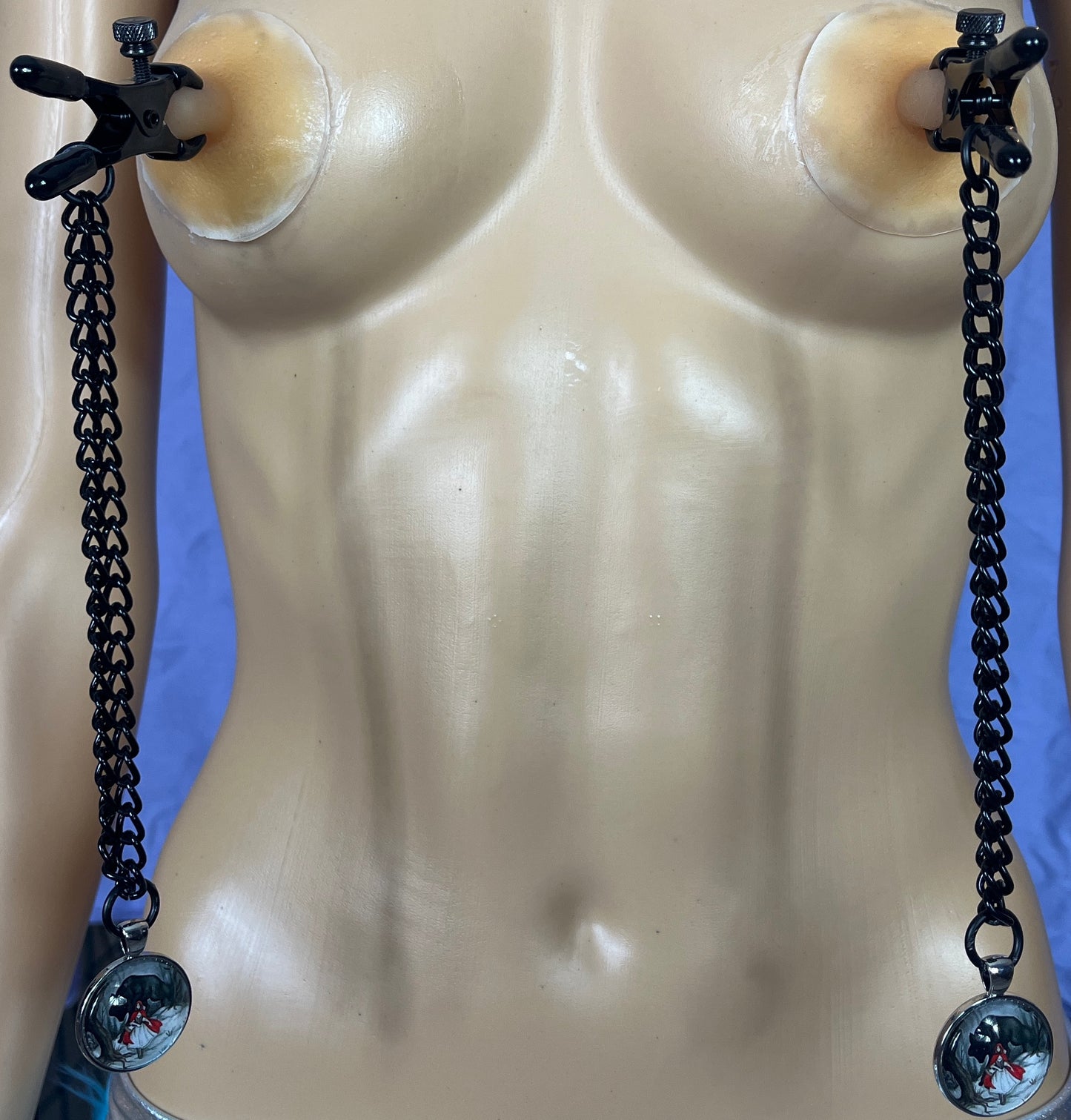 Little Red's Big Bad Bullnose Nipple Clamps with Tugging Chains
