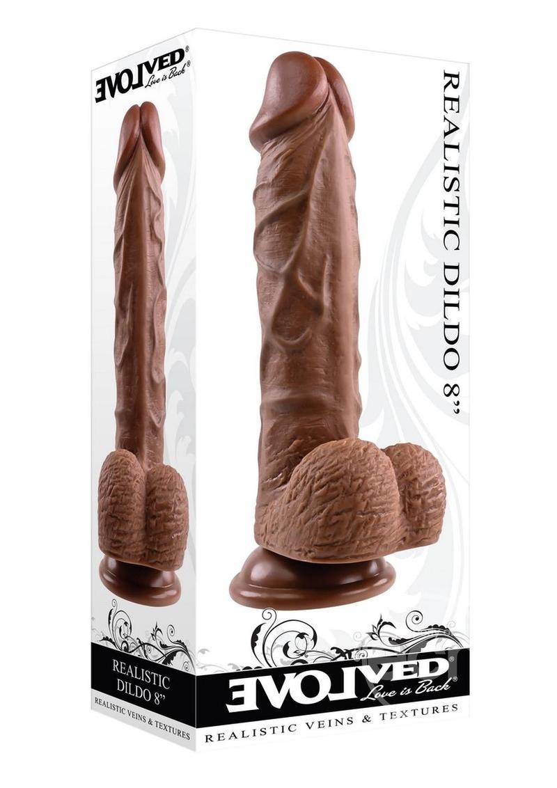 Realistic Dildo 8 Inches by Evolved Novelties in Black or White