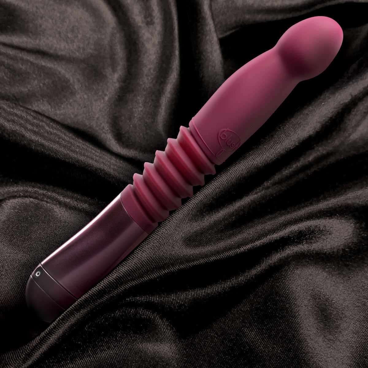 Blush Temptasia Trixie Curved G-Spot Wine 10-Inch Long Thrusting Rechargeable Vibrating Dildo