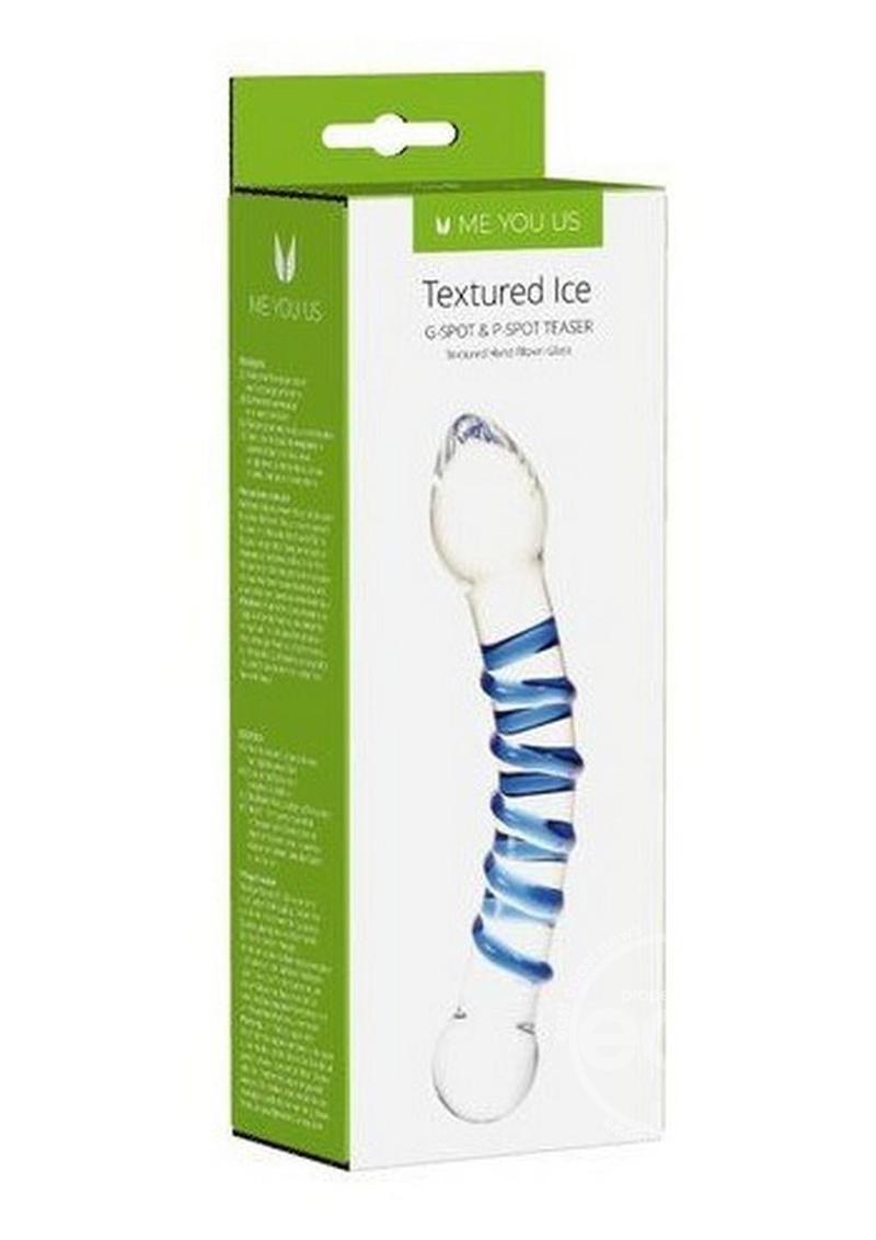 Textured Ice G-Spot and P-Spot Teaser Glass Dildo