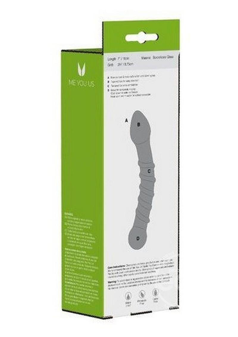 Textured Ice G-Spot and P-Spot Teaser Glass Dildo