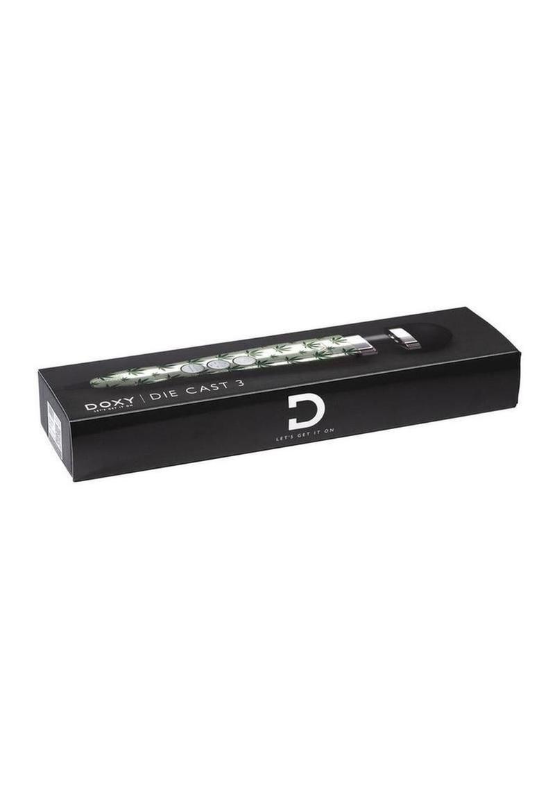 Doxy Die Cast 3 Wand Plug In Wand Massager in the Popular Cannabis Pattern