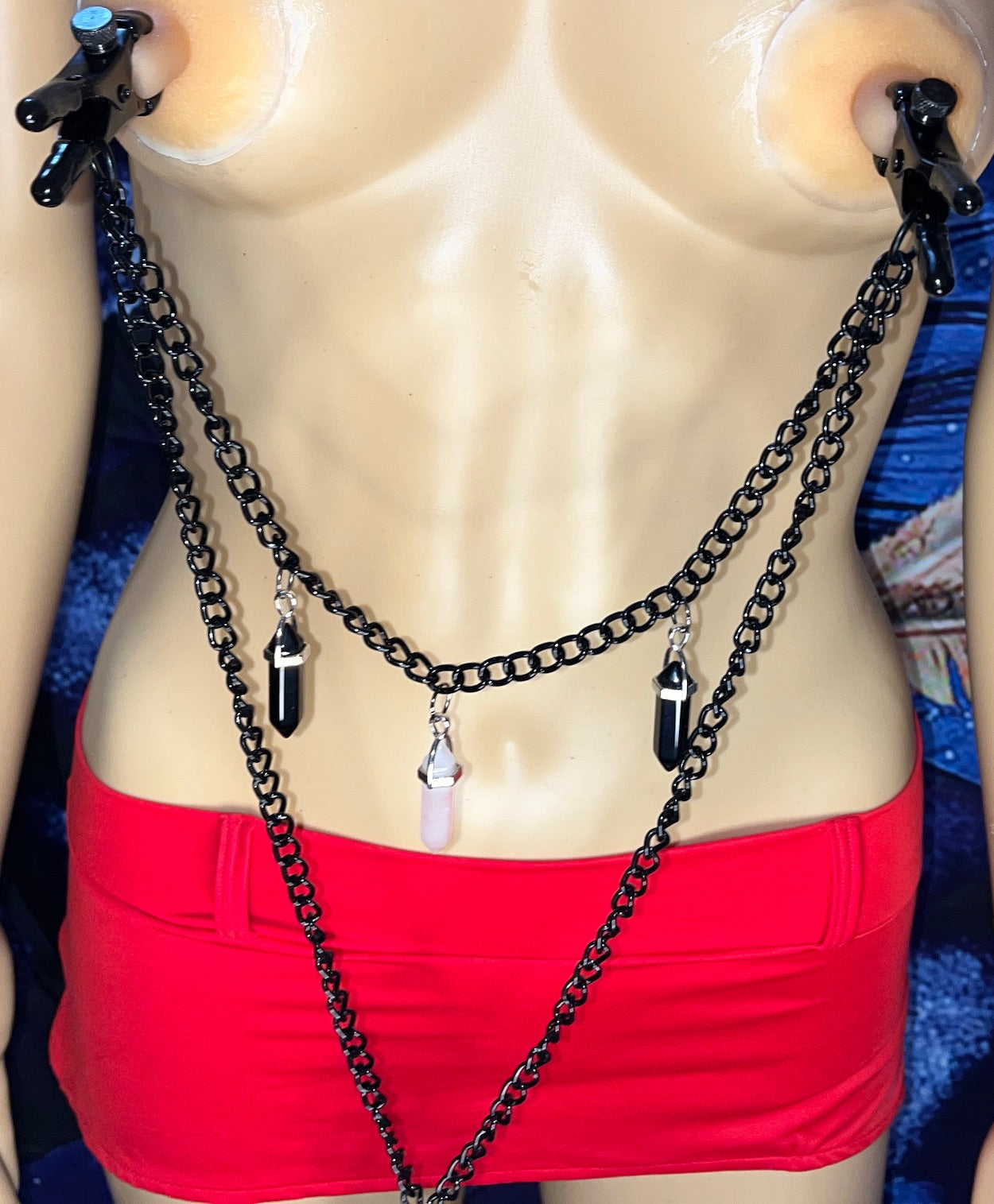 Kinky Quartz Bullnose Adjustable Nipple Clamps