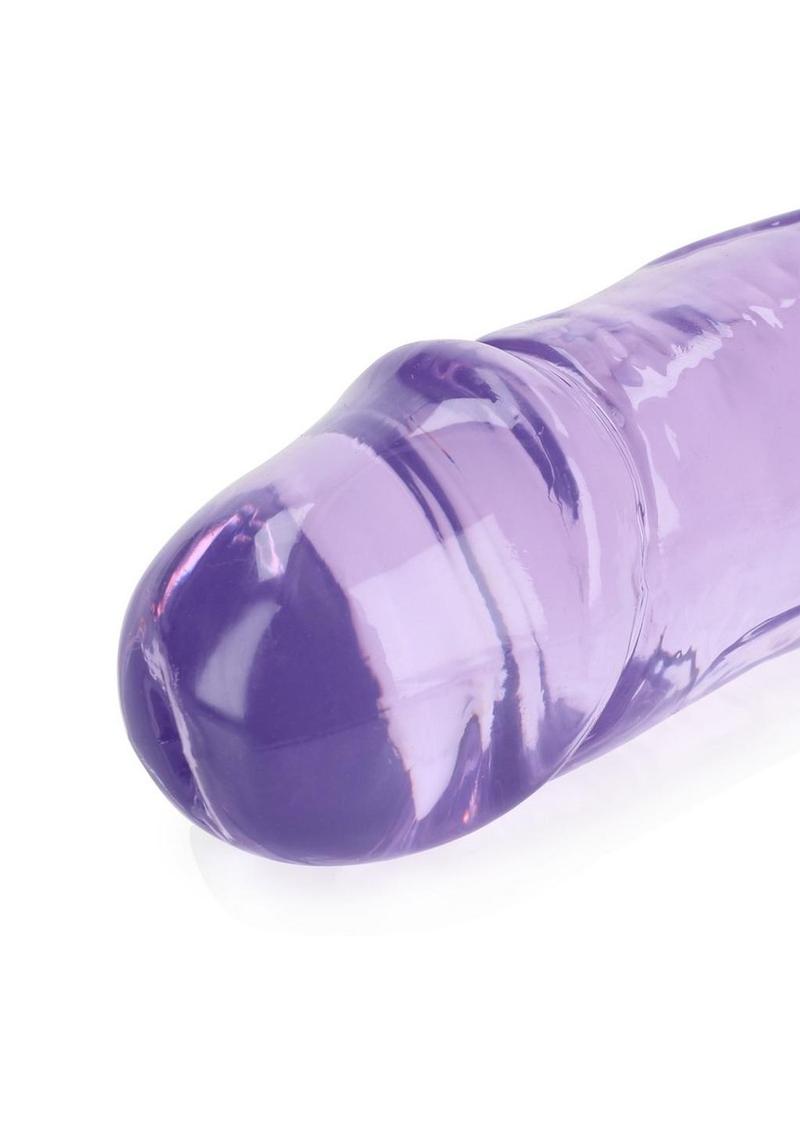 RealRock Crystal Clear Purple Double Dong 18 Inch