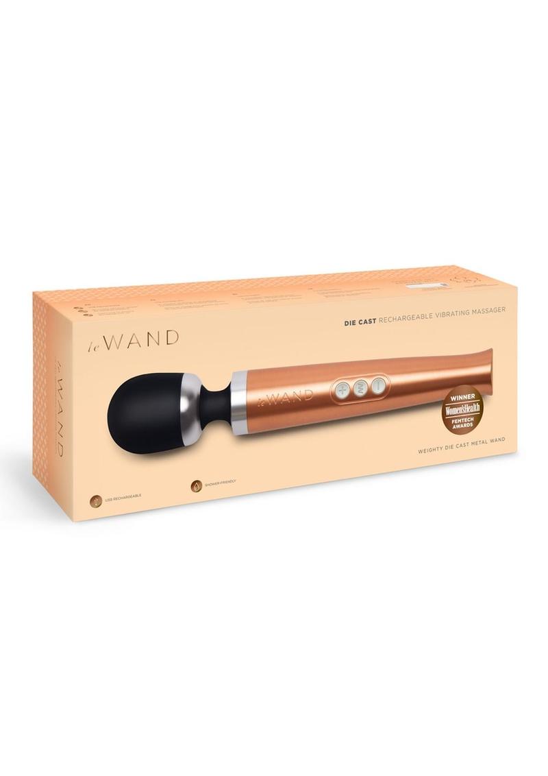 Le Wand Diecast Rechargeable Massager in Silver or Rose Gold