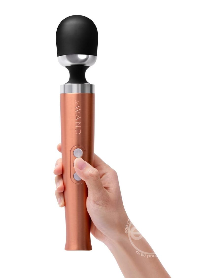 Le Wand Diecast Rechargeable Massager in Silver or Rose Gold