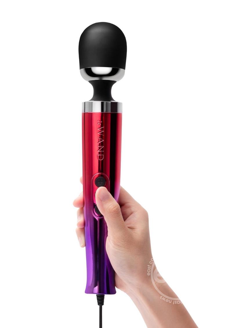 Le Wand Diecast Plug in Massager in Black or Ombre Multicolor