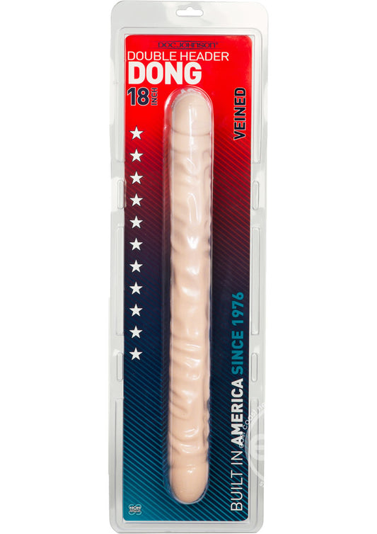 Classic Double Header Dildo 18 Inch by Doc Johnson in Black or White