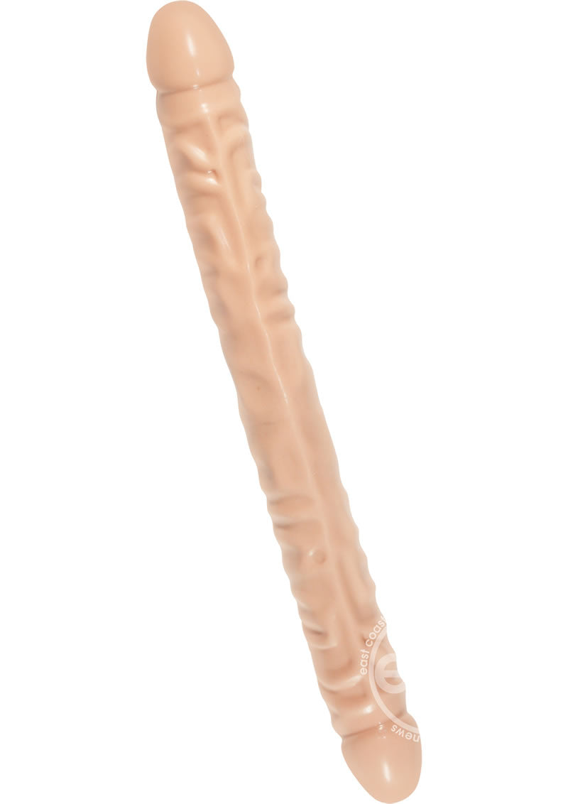 Classic Double Header Dildo 18 Inch by Doc Johnson in Black or White