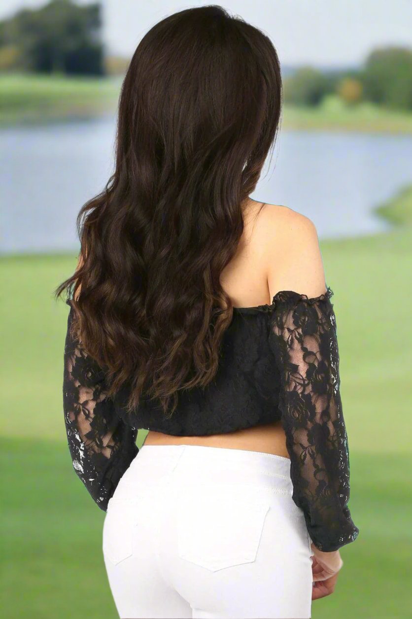 Lined Lace Long Sleeve Peasant Top by Daisy Corsets in 3 Color Choices