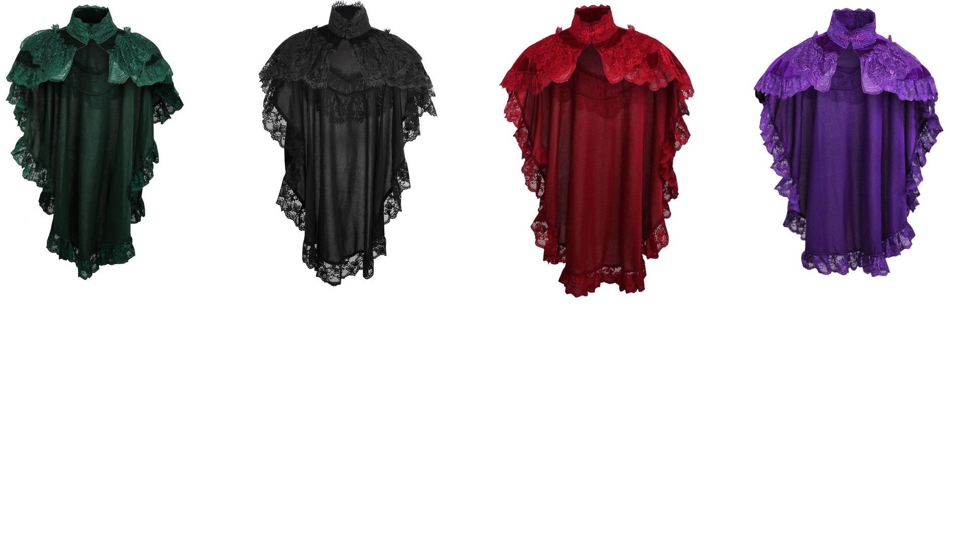 Velvet and Lace Capelet by Daisy Corsets in 4 Color Choices in One Size