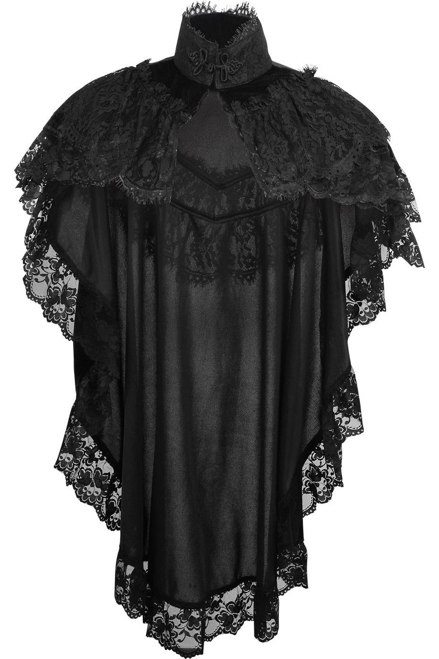 Velvet and Lace Capelet by Daisy Corsets in 4 Color Choices in One Size