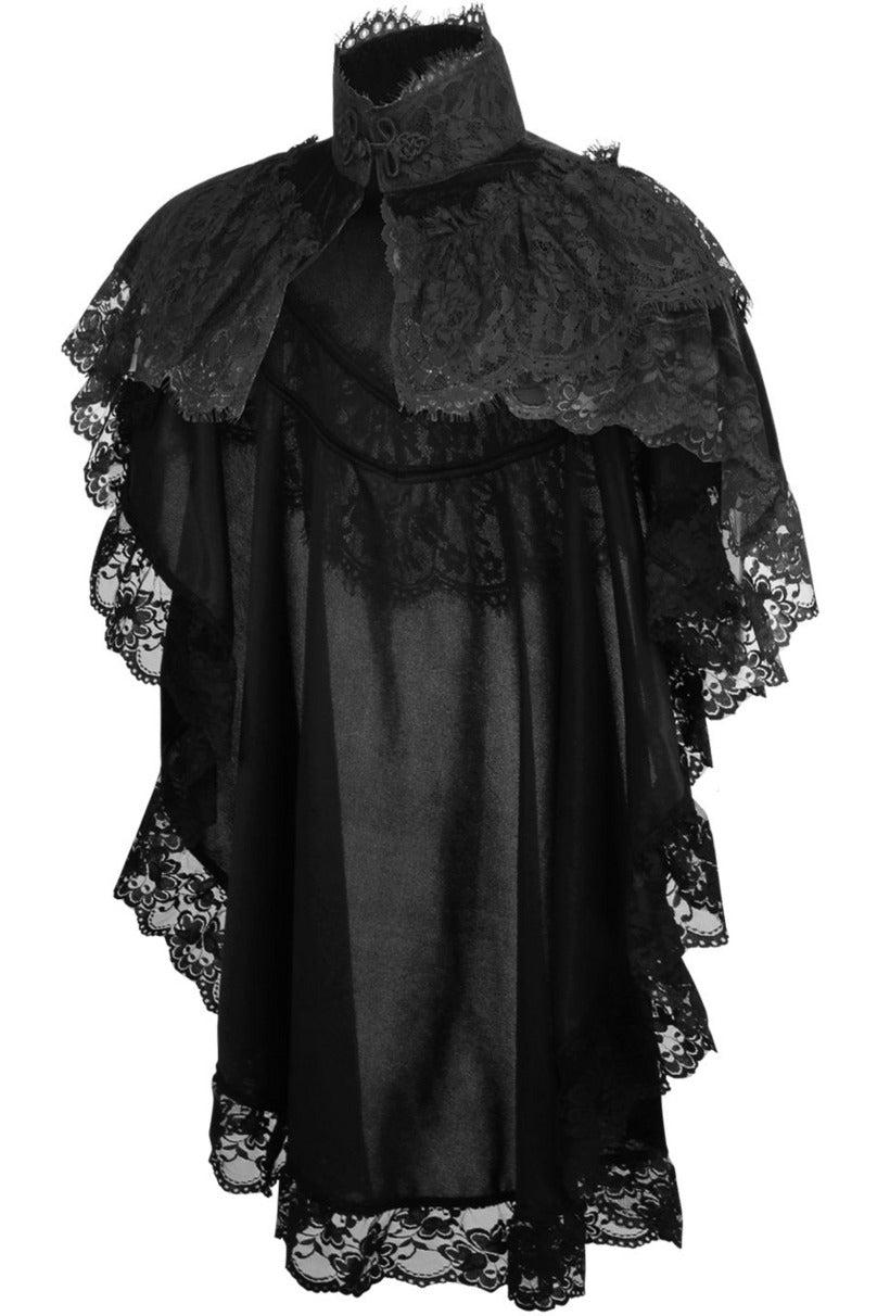 Velvet and Lace Capelet by Daisy Corsets in 4 Color Choices in One Size