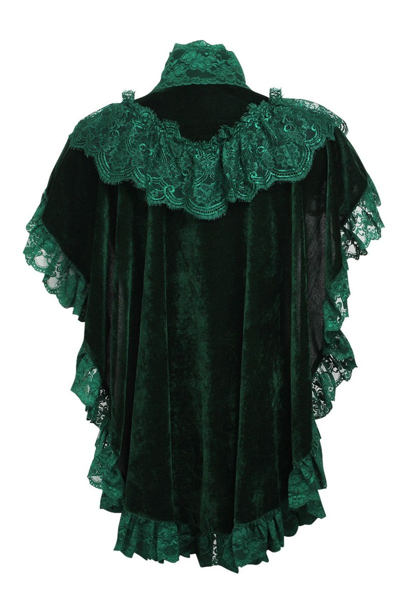 Velvet and Lace Capelet by Daisy Corsets in 4 Color Choices in One Size