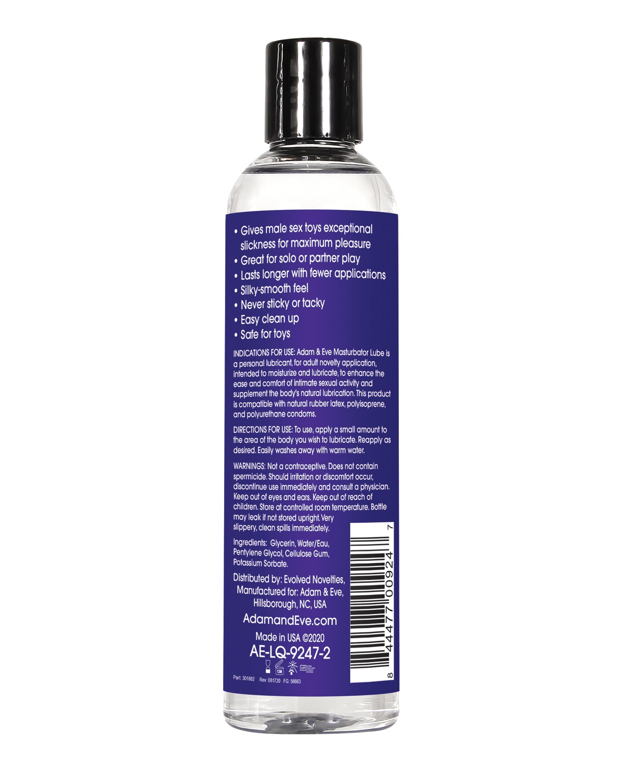 Adam and Eve Masturbator Lube 8 oz Bottle