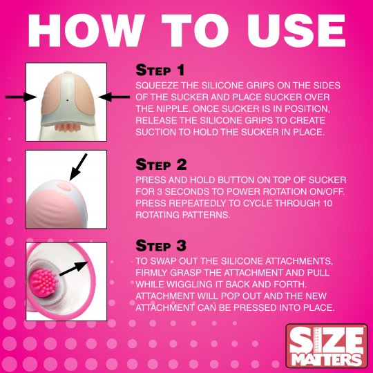 10X Rotating Nipple Suckers