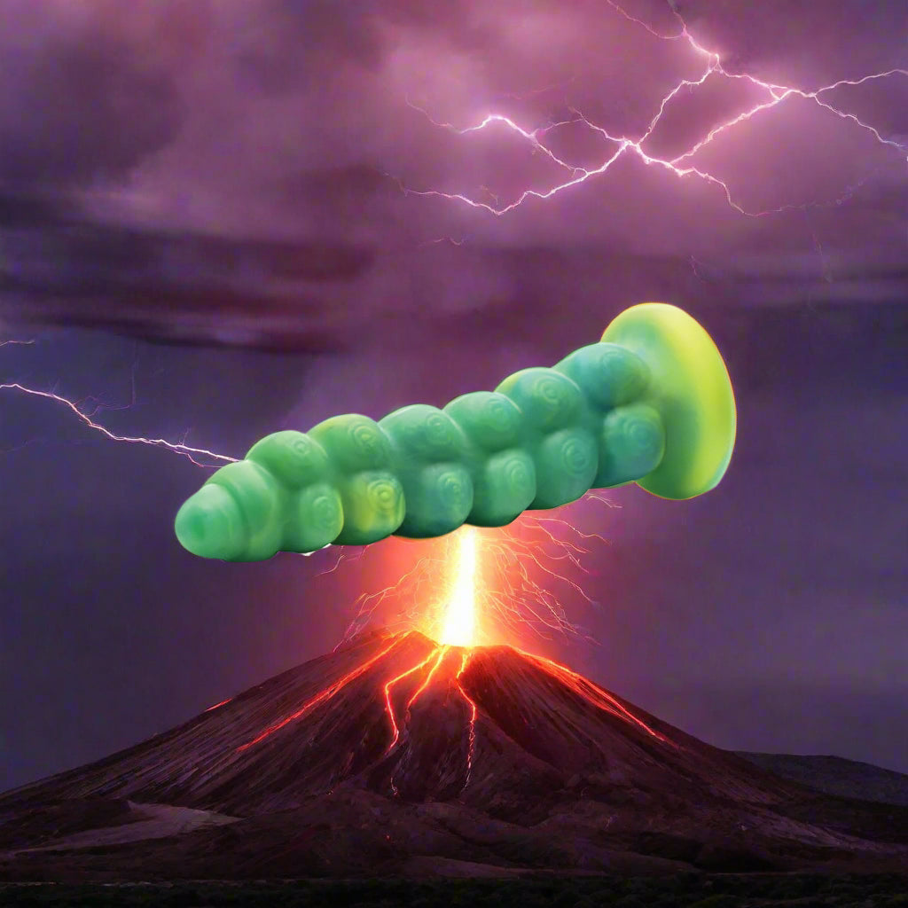 Squirmer Thrusting and Vibrating Silicone Dildo with Remote Control