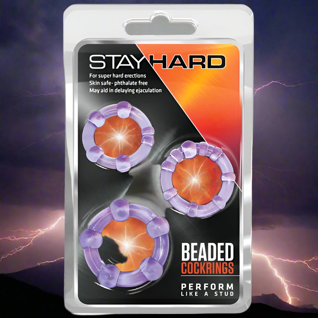 Stay Hard Beaded Cock Rings