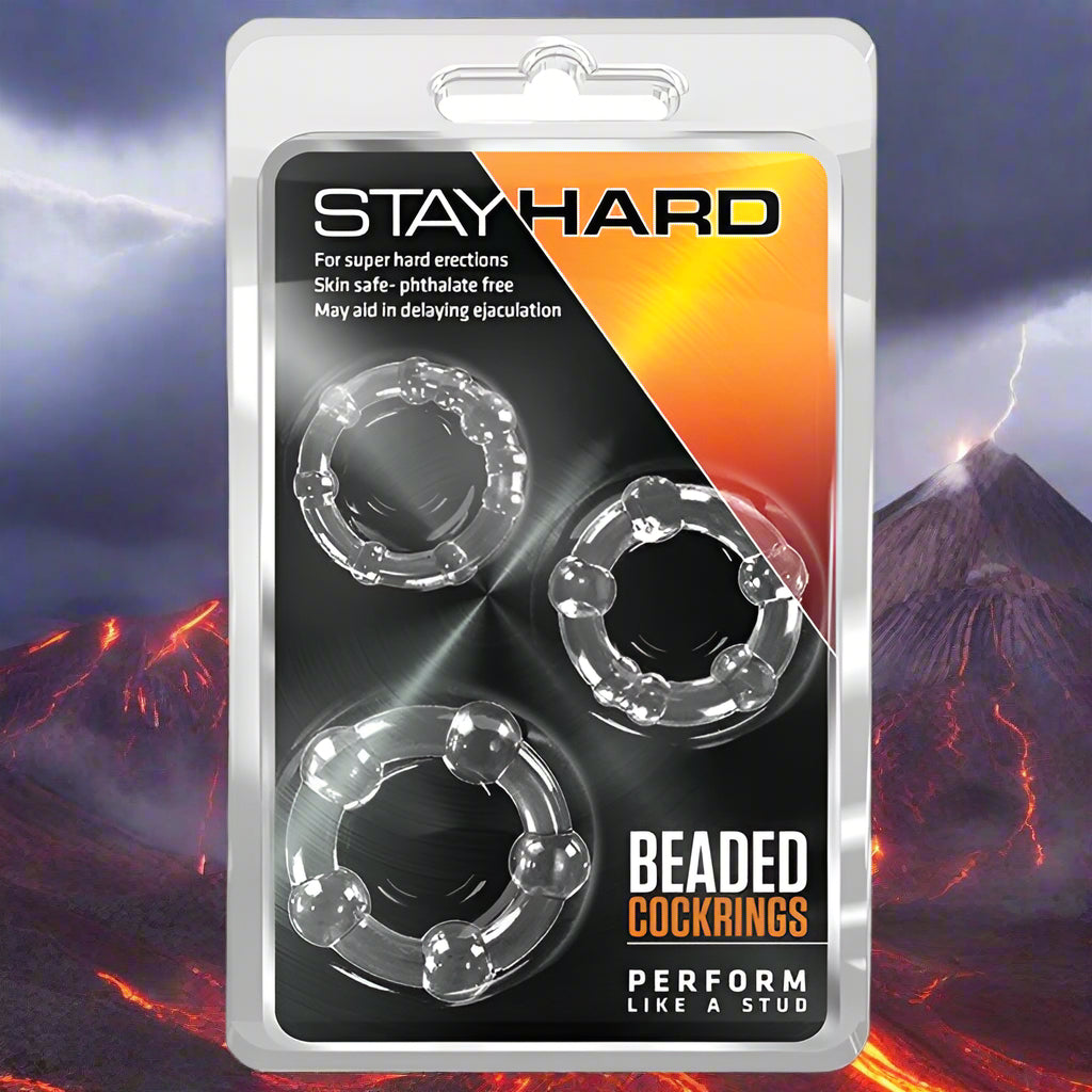 Stay Hard Beaded Cock Rings