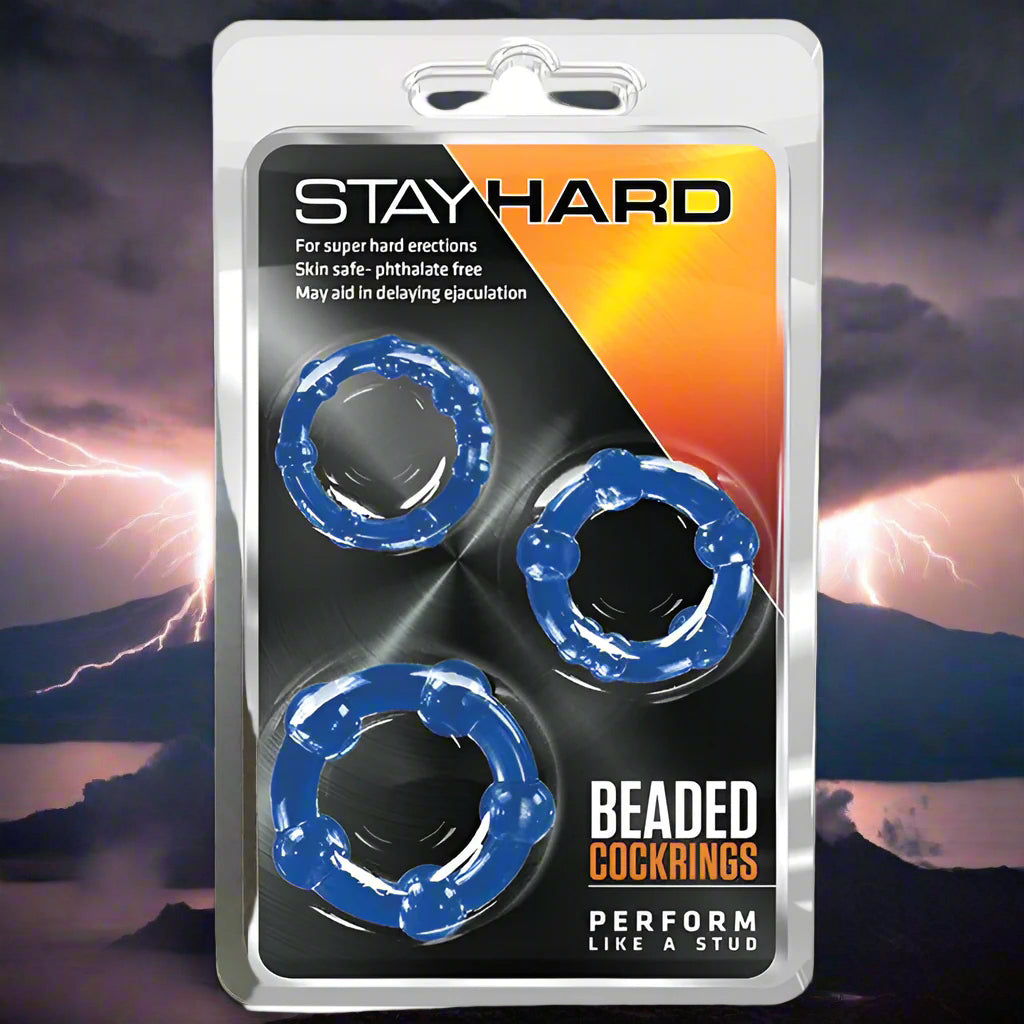 Stay Hard Beaded Cock Rings