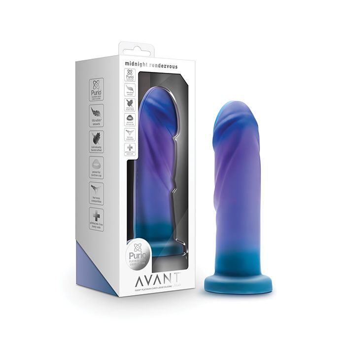 Blush Avant Borealis Dreams Silicone 7.5 Inch Dildo - Ocean Blue