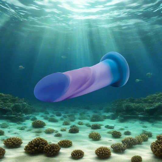 Blush Avant Borealis Dreams Silicone 7.5 Inch Dildo - Ocean Blue