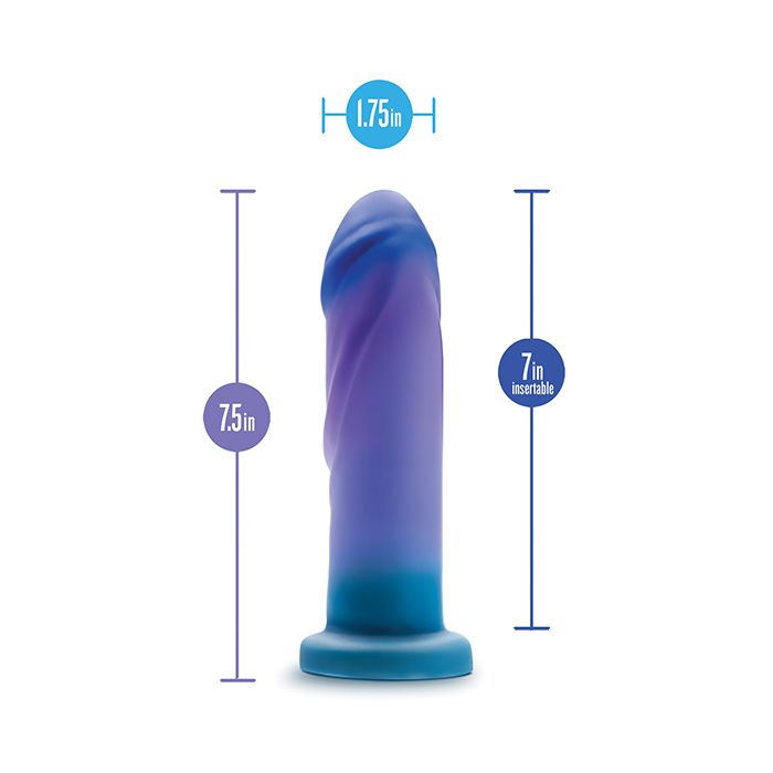 Blush Avant Borealis Dreams Silicone 7.5 Inch Dildo - Ocean Blue