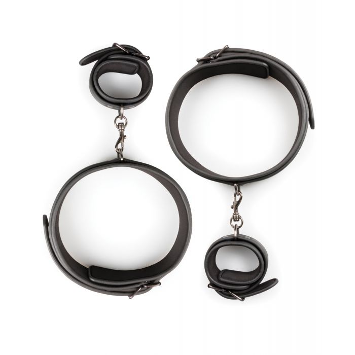 Easy Toys Black Thigh and Wrist Cuff Set