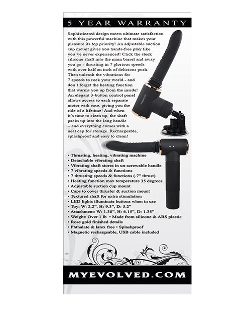 Too Hot to Handle Rechargeable Silicone Thrusting Vibrator with Suction Cup