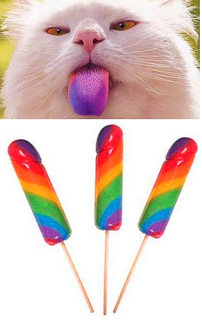 Jumbo Rainbow Cock Pops