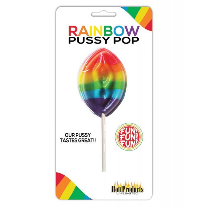 Bullnose Adjustable Nipple Clamps with a Rainbow Pussy Pop