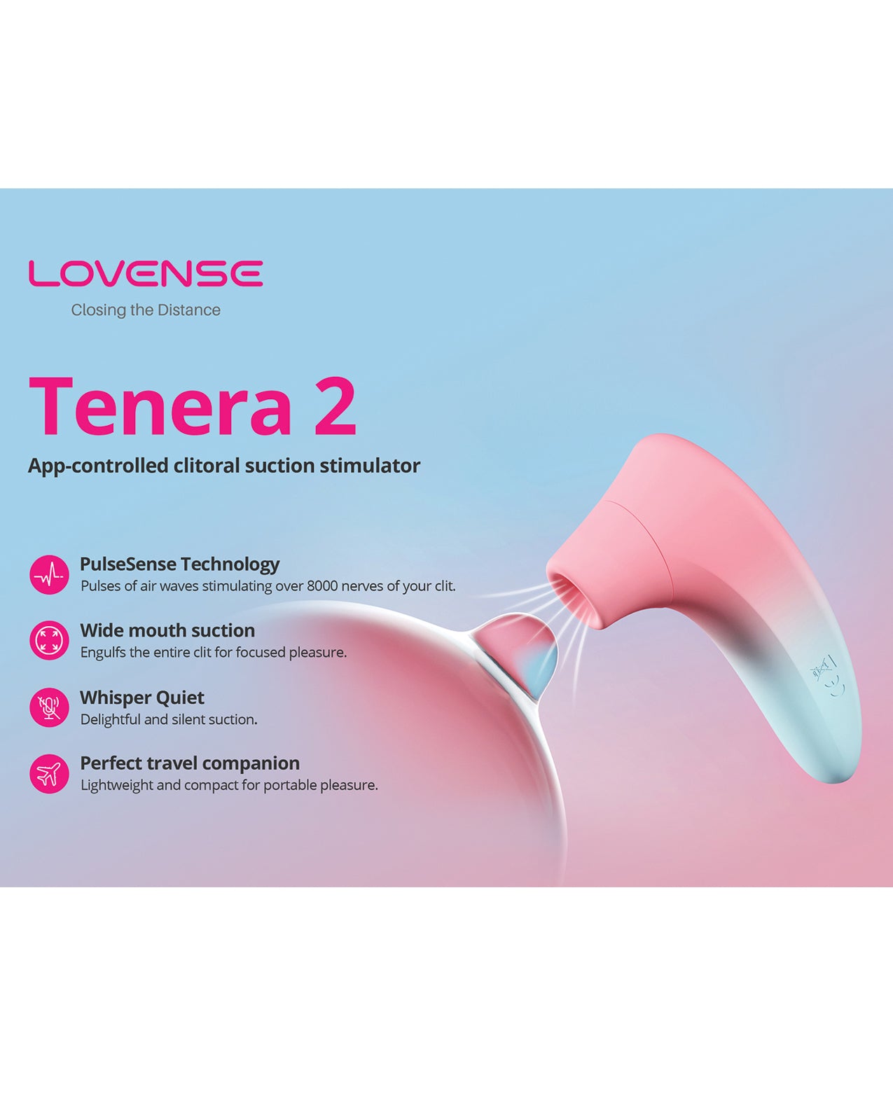 Lovense Tenera 2 Bluetooth Clitoral Suction Stimulator