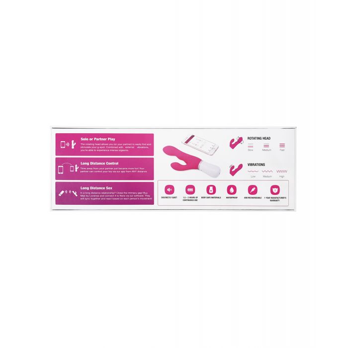 Lovense Nora Rotating Head Pink Rabbit Vibrator