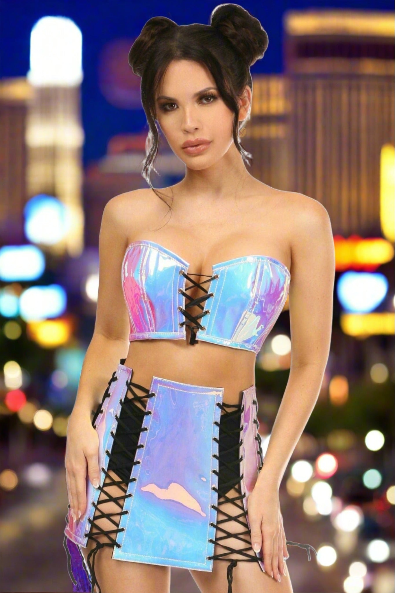 Lavish Hologram Skirt Set by Daisy Corsets