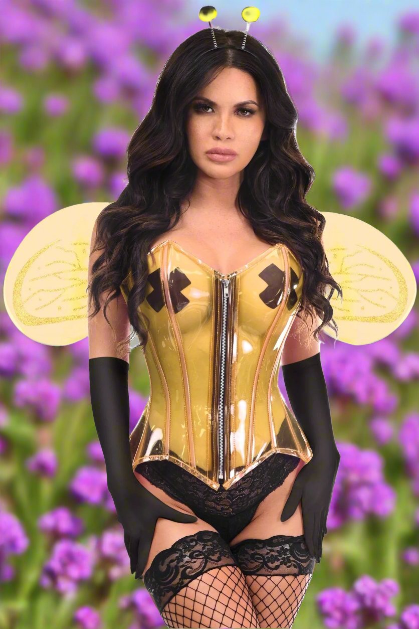Lavish 4 Piece Clear Bee Corset Costume by Daisy Corsets in Size S, M, L, XL, 2X, 3X, 4X, 5X, or 6X