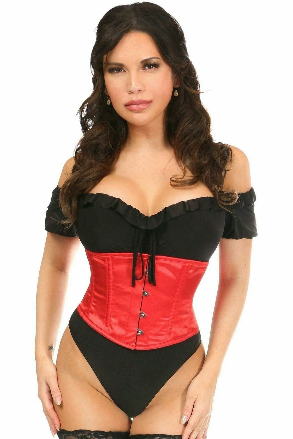 Lavish Satin Mini Cincher by Daisy Corsets in 3 Color Choices in Size S, M, L, XL, 2X, 3X, 4X, 5X, or 6X