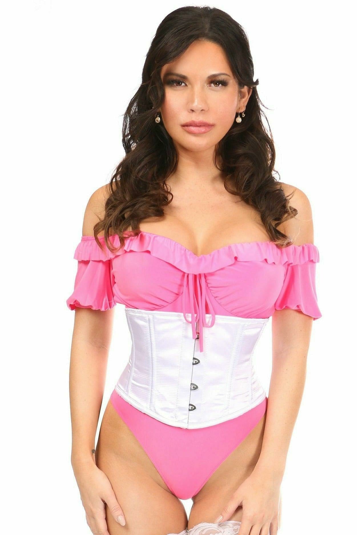 Lavish Satin Mini Cincher by Daisy Corsets in 3 Color Choices in Size S, M, L, XL, 2X, 3X, 4X, 5X, or 6X