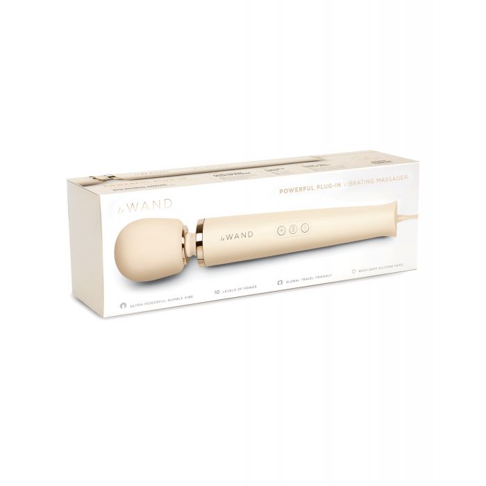 Le Wand Powerful Plug In Vibrating Cream Color Massager