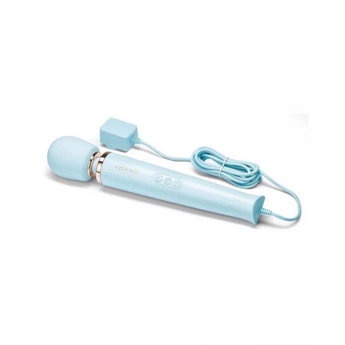 Le Wand Powerful Plug-In Vibrating Massager in Rose Gold or Sky Blue