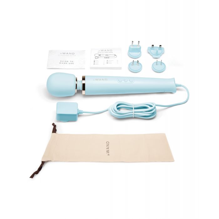 Le Wand Powerful Plug-In Vibrating Massager in Rose Gold or Sky Blue