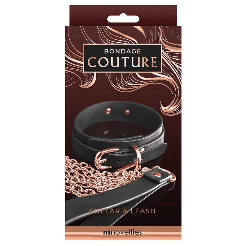 Bondage Couture Black Collar And Leash
