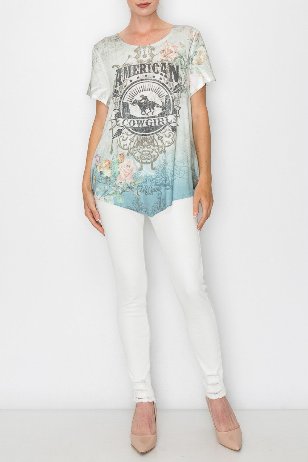 American Cowgirl Short Sleeve Top