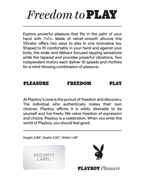 Playboy Pleasure Palm Vibrator by Evolved Novelties