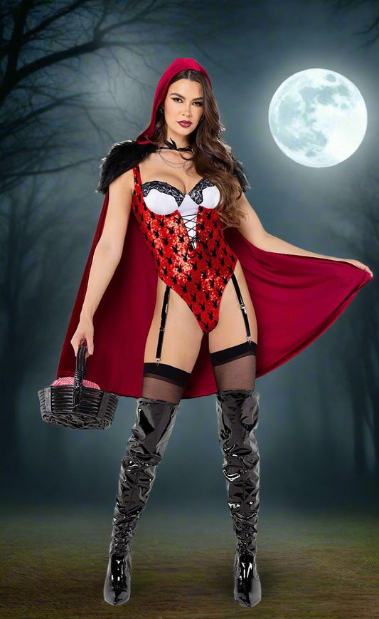 Playboy Lil Red Riding Hood by ROMA in Size S, M, L, XL, 1X, or 2X