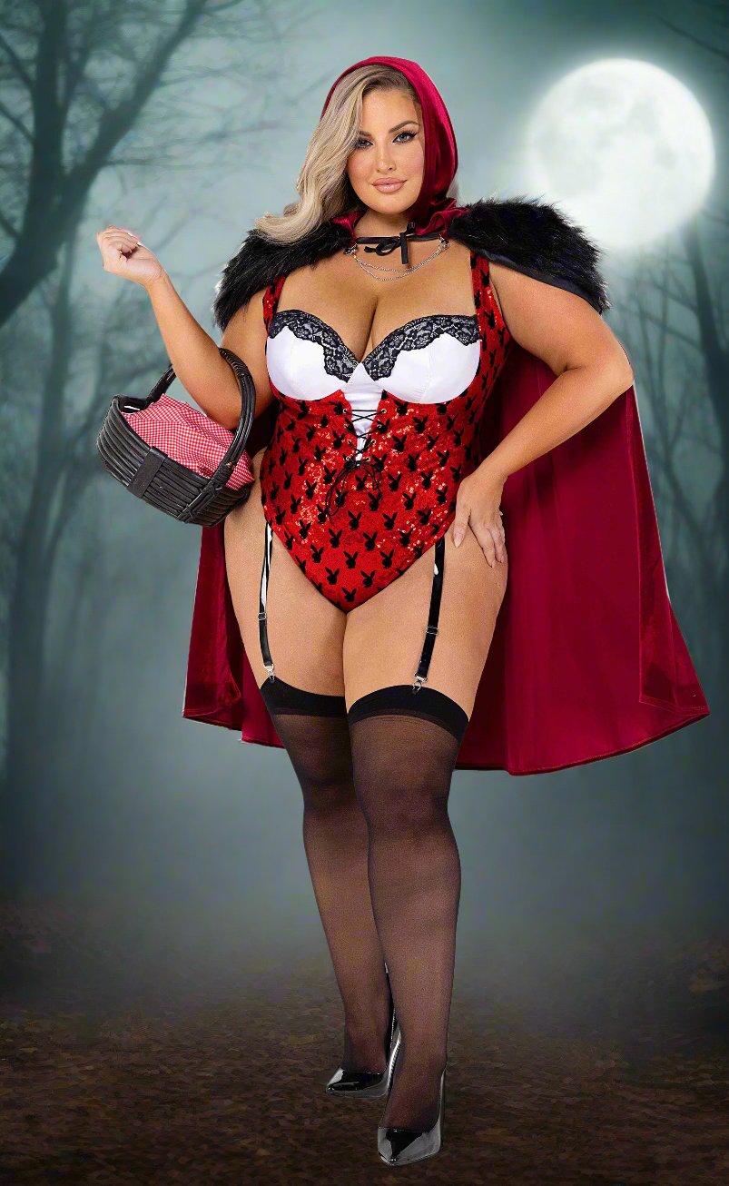Playboy Lil Red Riding Hood by ROMA in Size S, M, L, XL, 1X, or 2X